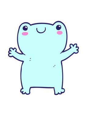 Tatlı kurbağanın hareketli çizgi filmi.