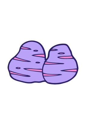 Patates karikatürünün hareketli animasyonu