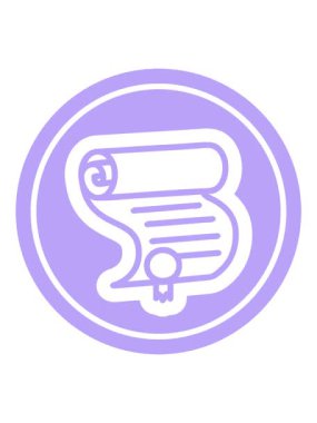 Diploma sertifikası dairesel simgesinin hareketli canlandırması