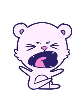 Kızgın kutup ayısı çizgi filminin titreşimli hareketi