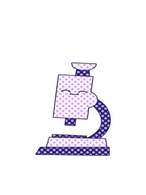 bir mikroskop çizgi filminin hareketli animasyonu