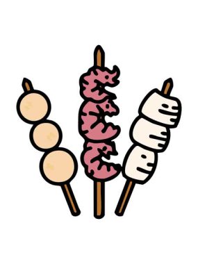 Şişler üzerinde karışık Brezilya churrasco hareketini salla ve durdur