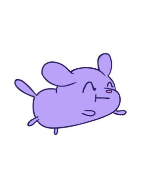 Çizgi film canlandırmasının hareketli animasyonu, kawaii sevimli köpek.