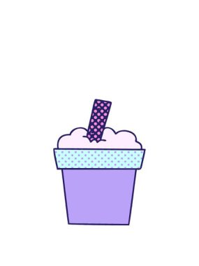 Çizgi roman tarzı çizgi film dondurma makinesinin animasyonunu genişletiyorum.