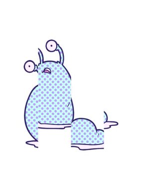 Karikatür sümüklüböceğinin bölünen hareketi