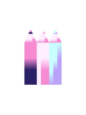 Renk kalemlerinin canlandırma efekti simgesi