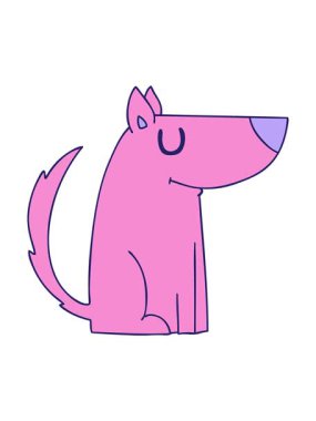 El çizimi köpeğin hareketli animasyonu