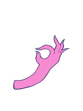 çizgi film el sembolünün hareketli animasyonu