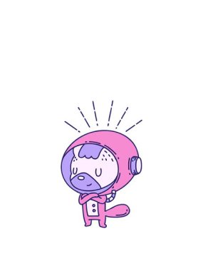 Astronot kıyafetli bir hayvanın yükselişi ve yüzüşü