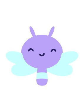 sevimli çizgi film böcek tasarımının hareketli animasyonu