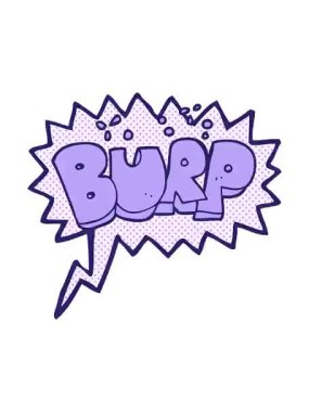 Geğirme metninin titreyen hareket animasyonu