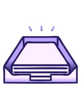 gelen kutunun gölgelendirilmiş çizgi filminin hareketli animasyonu