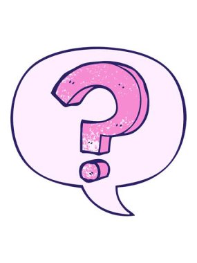 karikatür soru işaretinin canlandırmasını bob ve duraklat konuşma baloncuğu ile retro doku biçiminde