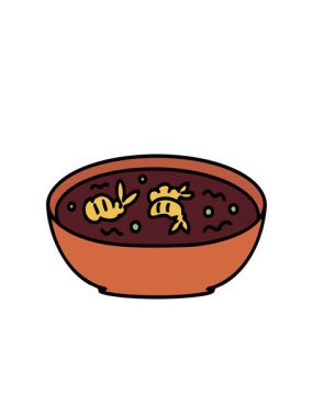 Kavanozdaki sıcak Japon karidesinin yanıp sönen radyal çizgileri.