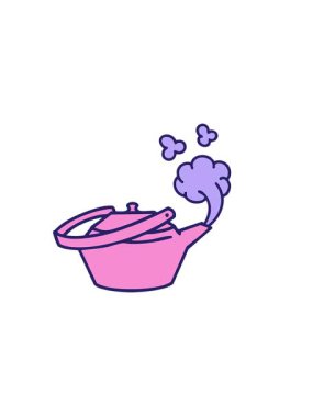 Geleneksel Japon çay demliğinin yatay titreşimli animasyonu.