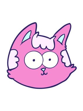 Çizgi film kedisinin hareketli animasyonu