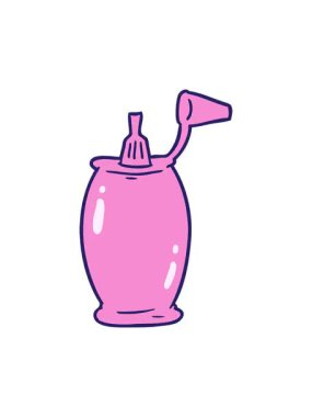 Çizgi film domates ketçap şişesinin pixelize etkisi