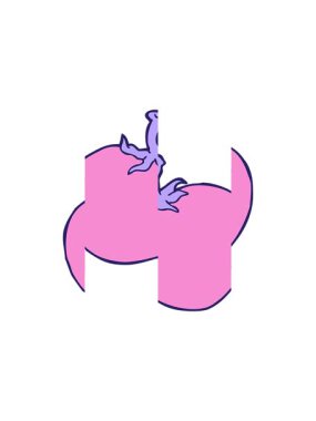 Bir domates çizgi filminin bölünmüş hareket animasyonu