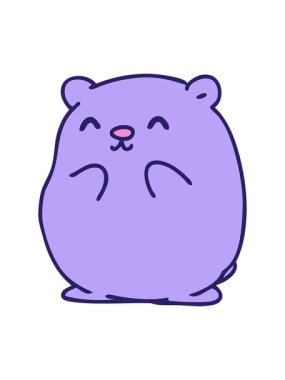 Mutlu küçük bir ayının çizgi filminin ışık efekti.