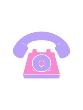 Eski bir telefon simgesinin düz simgesinin hareketli canlandırması