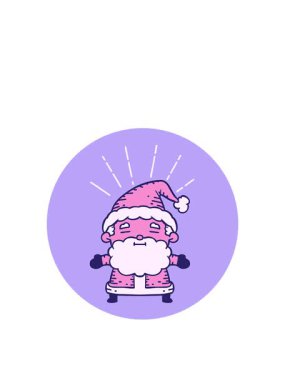 Dövme stili Noel Baba karakterinin zıplama hareketi.