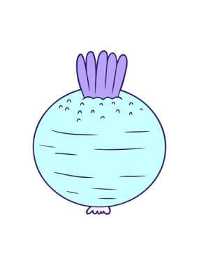 Karikatür şalgamının basınçlı animasyonu