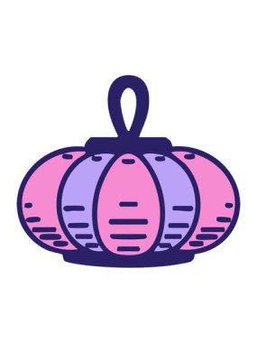 Japon usulü asılmış bir fenerin hareketli animasyonu.