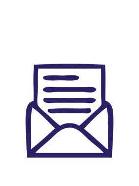 bir harf ve zarf simgesinin karikatürünü çizerek çizgi film canlandırması