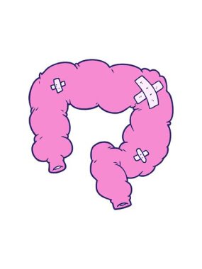 kolon çizgi filminin dönen hareket animasyonu