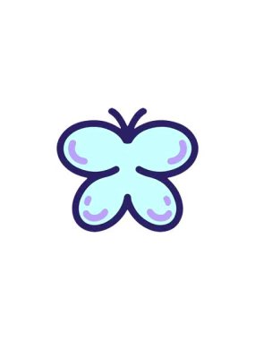 Basit parlak kelebek çizgi filminin göz alıcı satış animasyonu