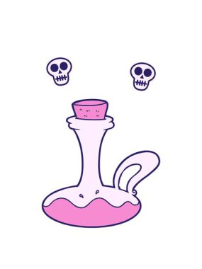 karikatür yağı animasyonunun dönen kafatasları