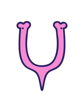 Bir dilek kemiğinin dövme stili resminin canlandırma efekti