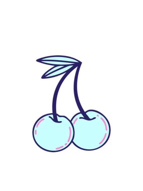 Yanıp sönen radyal çizgiler geleneksel kiraz biçiminde dövme animasyonu