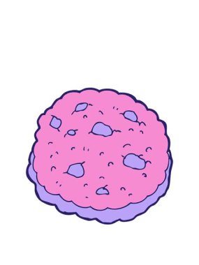 Çikolata parçalı kurabiye çizgi filminin animasyonunu genişletiyor.