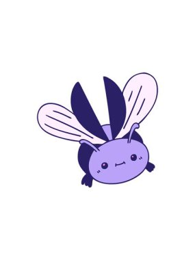 Yıldız patlaması efekti, el çizimi, çizgi film uçan böceği.