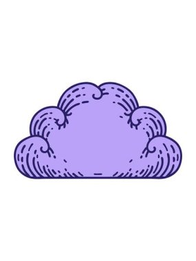 Dövmenin hareketli animasyonu geleneksel bulut stilinde