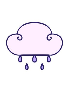 karikatür yağmur bulutunun animasyonunu bob ve duraklat