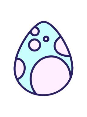 Paskalya yumurtası tasarımı çiziminin animasyonunu salla ve durdur