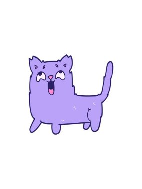 karikatür karikatürünün radyoaktif parlayan animasyonu komik kedi