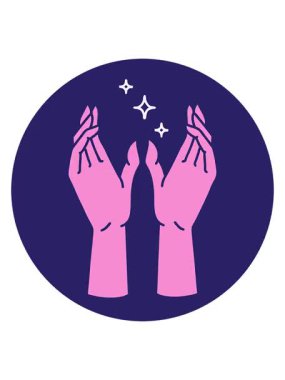 Gizemli ellerin ikonik dövme görüntüsünün canlandırma efekti