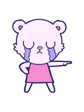 Ağlayan kutup ayısının titreşimli hareketi.