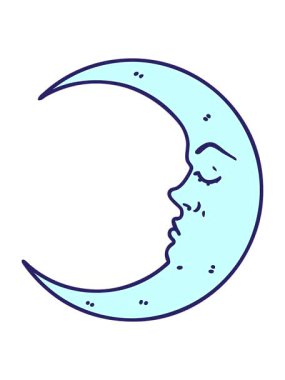 Hilal şeklinde bir dövmeyi salla ve duraklat.