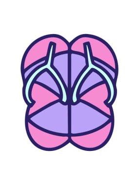 Brezilya tarzı sandaletlerin hareketli animasyonları