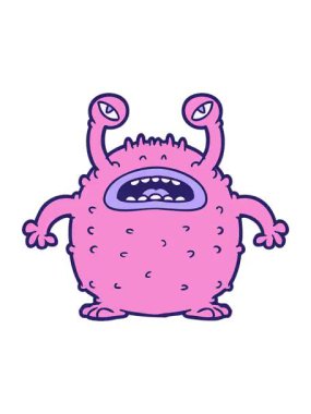 Huysuz çizgi film uzaylısının animasyonunu renklendir