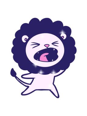 Aslan çizgi filminin parıltı etkisi