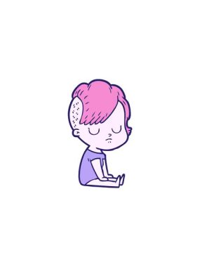 Çizgi film kadın neon çizim tasarımının gösterişli satış animasyonu