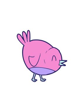 çizgi film Robin Bird 'ün pixelize etkisi animasyonu