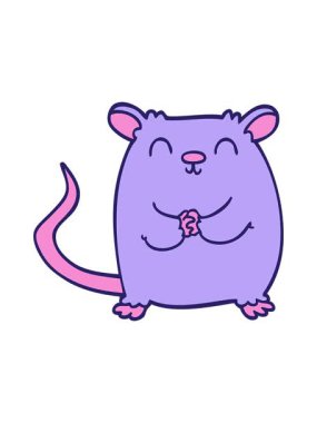 Karikatür karalaması mutlu farenin hareketli animasyonu