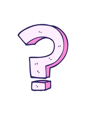 Soru işareti çizgi filminin titreyen hareketi