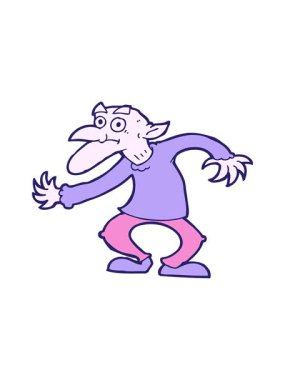 Çizgi film cininin animasyonunu çalıştır.